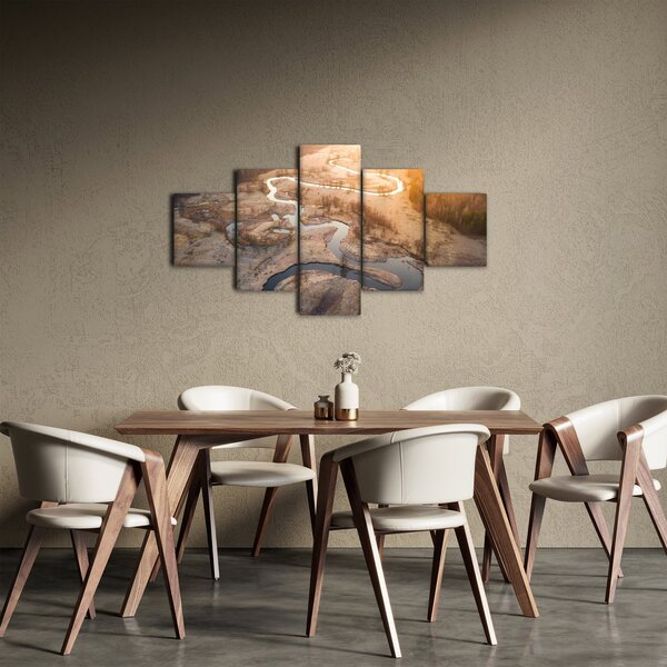 Obraz - Úsvit nad meandry (125x70 cm)