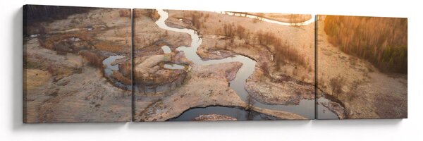 Obraz - Úsvit nad meandry (170x50 cm)
