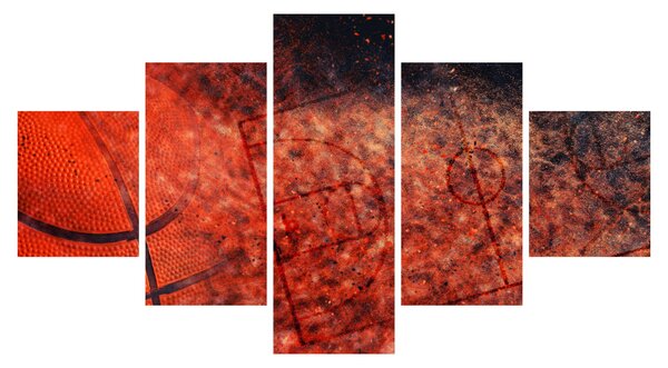 Obraz - Basketbalový míč (125x70 cm)