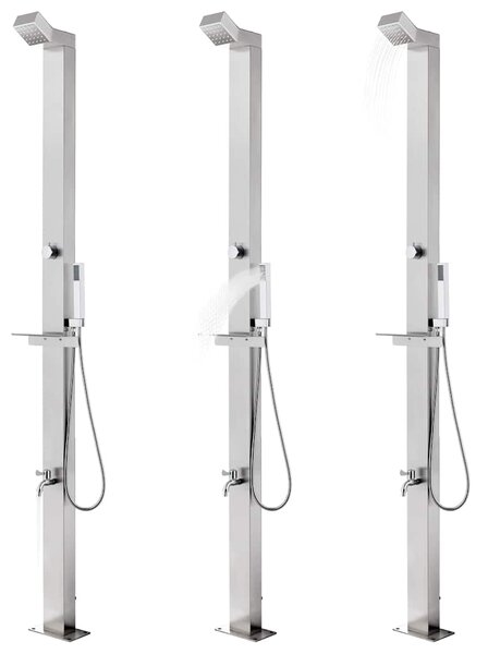 Zahradní sprcha 220 cm nerezová ocel 315939