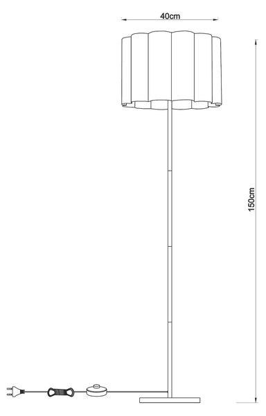 STOJACÍ LAMPA, 40/150 cm Novel - Online Only svítidla, Online Only