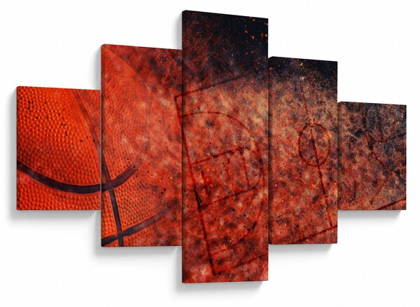 Obraz - Basketbalový míč (125x70 cm)