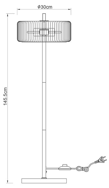 STOJACÍ LAMPA, 30/145 cm Collett's Monde - Online Only svítidla, Online Only
