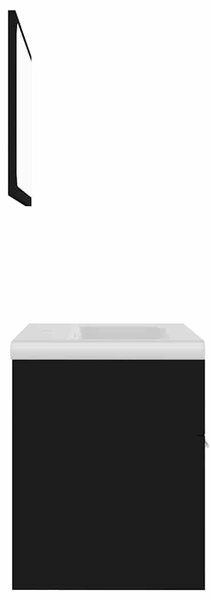 Set koupelnového nábytku černý dřevotříska 3070866