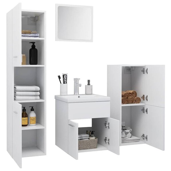Set koupelnového nábytku bílý dřevotříska 3070901