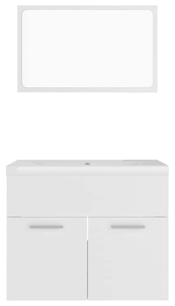 Set koupelnového nábytku bílý kompozitní dřevo 3070865