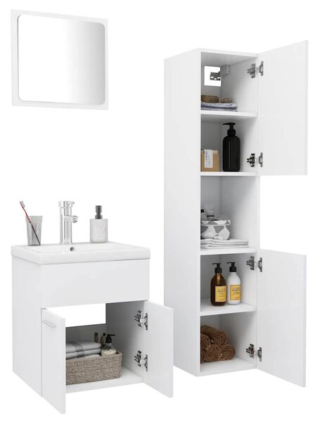 Set koupelnového nábytku bílý dřevotříska 3070946