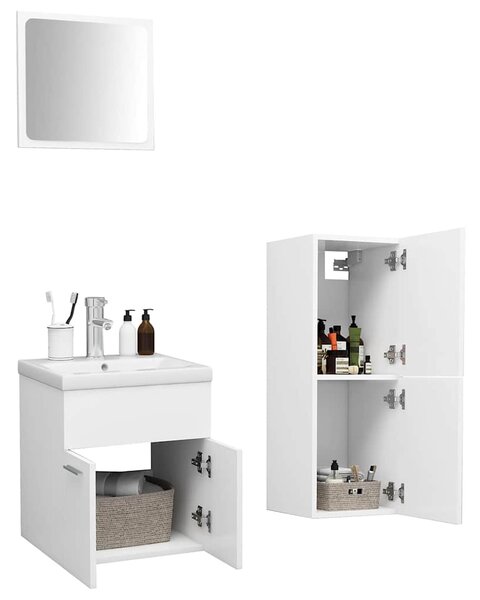 Set koupelnového nábytku bílý dřevotříska 3071171