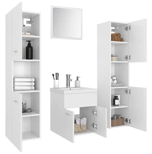 Set koupelnového nábytku bílý dřevotříska 3071036