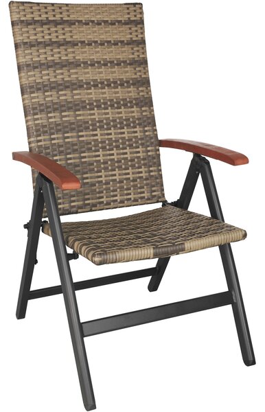 Tectake 403777 zahradní židle ratanová melbourne - přírodní