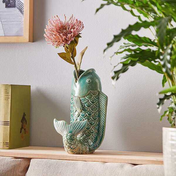 KOI Váza 26 cm - zelená