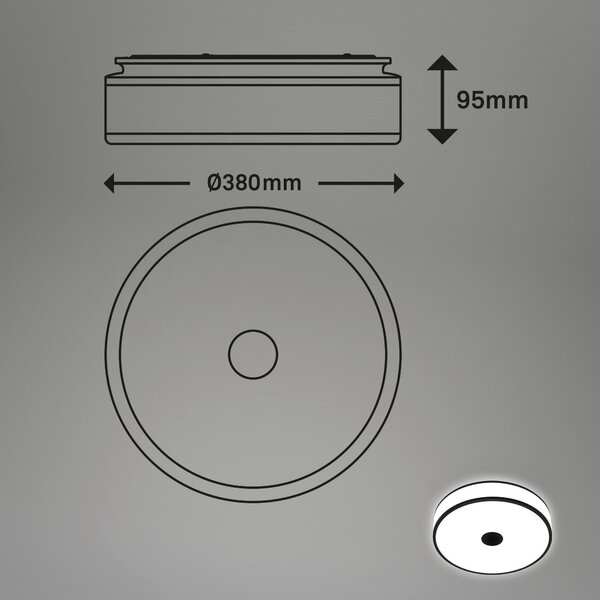 STROPNÍ LED SVÍTIDLO, 38/9,5 cm - Stropní svítidla