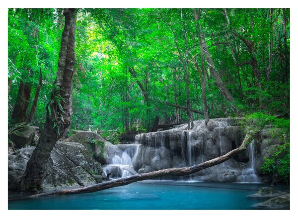 Obraz - Vodopád Erawan, Kanchanaburi, Thajsko (70x50 cm)