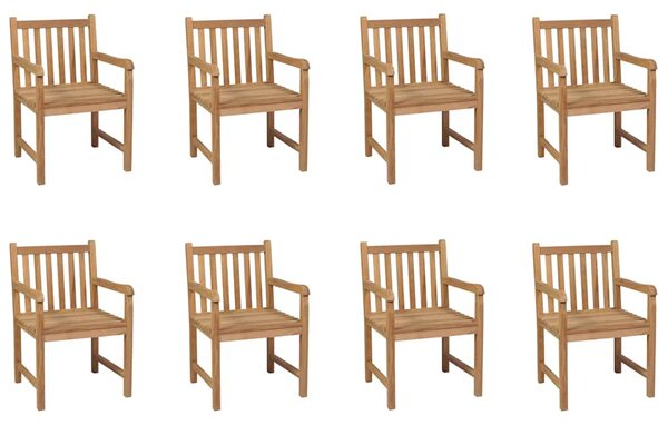 Zahradní židle 8 ks masivní teakové dřevo 3073003