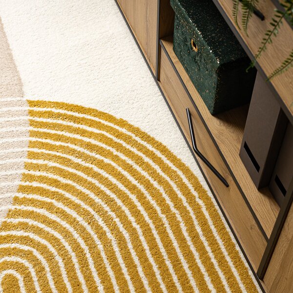 Dywany Łuszczów, Kusový koberec Fusion 0240 cream/yellow, 80x150, vícebarevná, kancelář