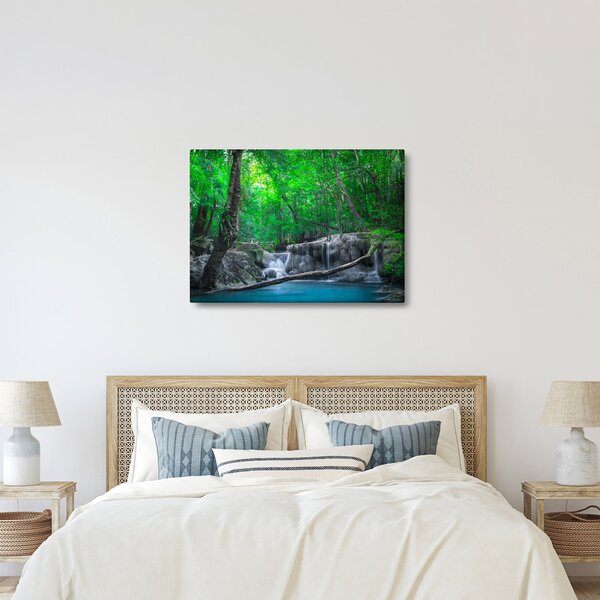 Obraz - Vodopád Erawan, Kanchanaburi, Thajsko (70x50 cm)