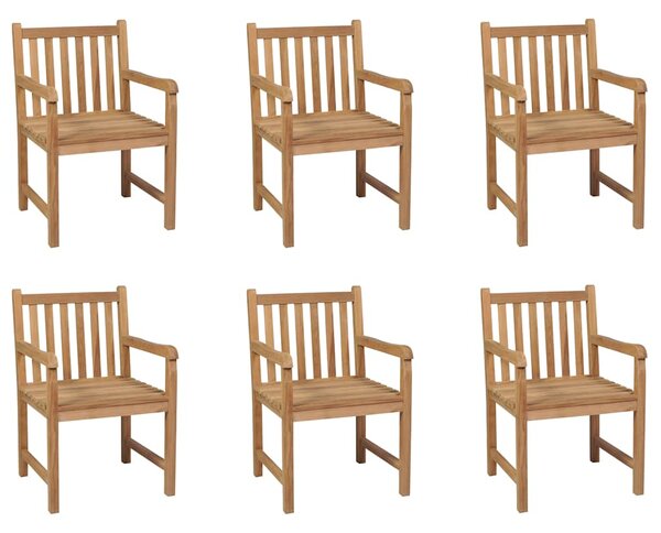 Zahradní židle 6 ks masivní teakové dřevo 3073002