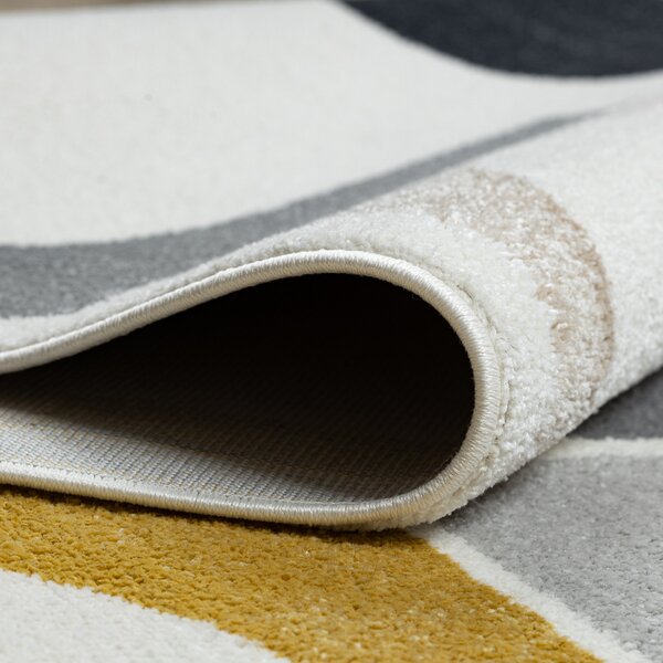 Dywany Łuszczów, Kusový koberec Fusion 0213 white/yellow, 80x150, vícebarevná, kancelář