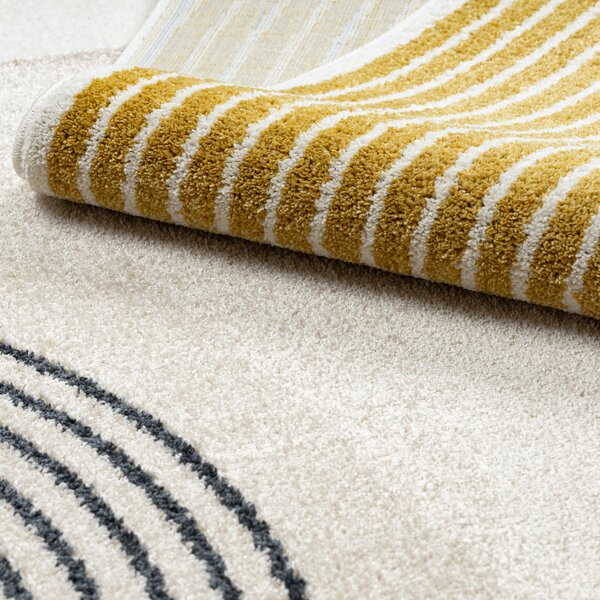 Dywany Łuszczów, Kusový koberec Fusion 0240 cream/yellow, 80x150, vícebarevná, kancelář