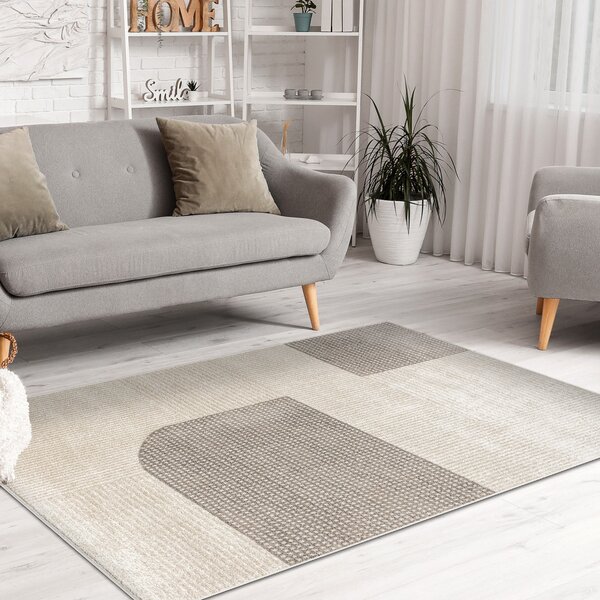 Dywany Łuszczów, Kusový koberec Fusion 0805 cream/beige, 80x150, béžová, kancelář