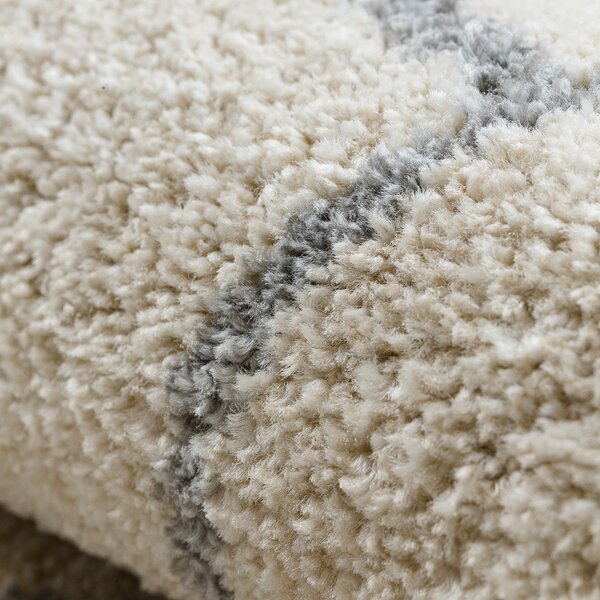 Dywany Łuszczów, Kusový koberec Fusion 0806 cream/l. grey, 80x150, bílá, kancelář