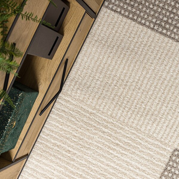Dywany Łuszczów, Kusový koberec Fusion 0805 cream/beige, 80x150, béžová, kancelář