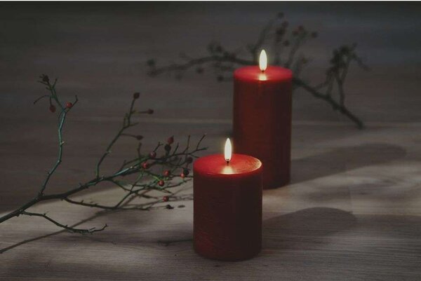 Uyuni Lighting - Sloupková Svíčka LED 7,8 x 20,3 cm Rustic Red Lighting - Lampemesteren