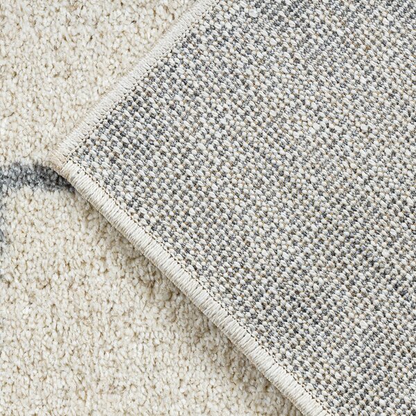 Dywany Łuszczów, Kusový koberec Fusion 0806 cream/l. grey, 80x150, bílá, kancelář