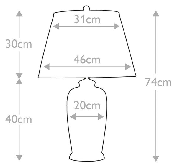 STOLNÍ LAMPA, E27, 74/46 cm Elstead Lighting - Stolní lampy