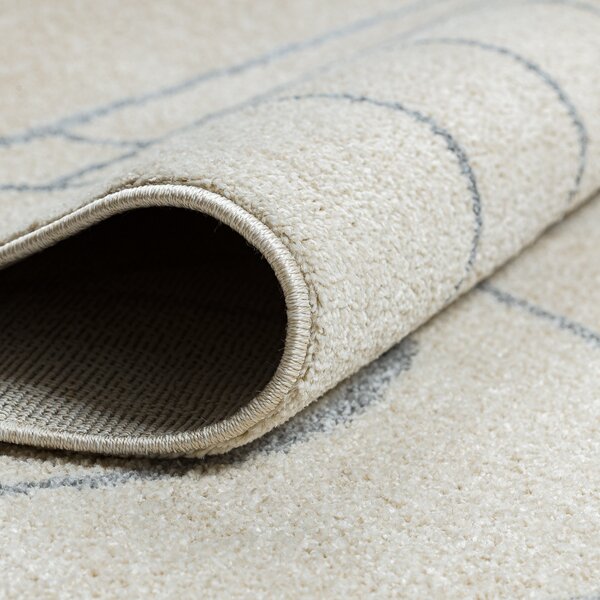 Dywany Łuszczów, Kusový koberec Fusion 0806 cream/l. grey, 80x150, bílá, kancelář