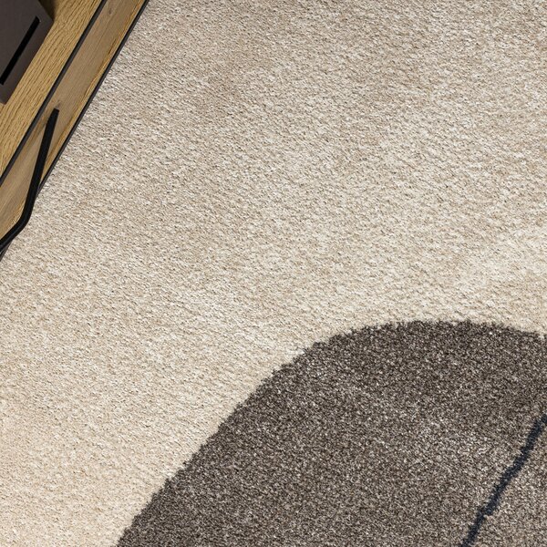 Dywany Łuszczów, Kusový koberec Fusion 0808 cream/l. beige, 80x150, béžová, kancelář