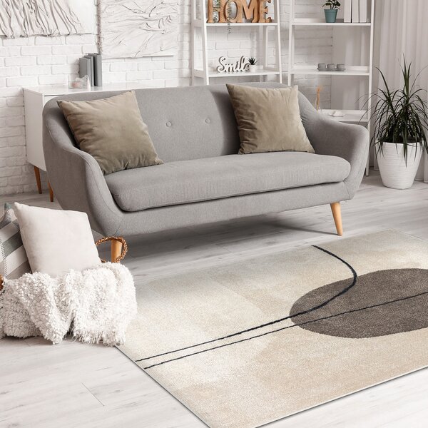 Dywany Łuszczów, Kusový koberec Fusion 0808 cream/l. beige, 80x150, béžová, kancelář