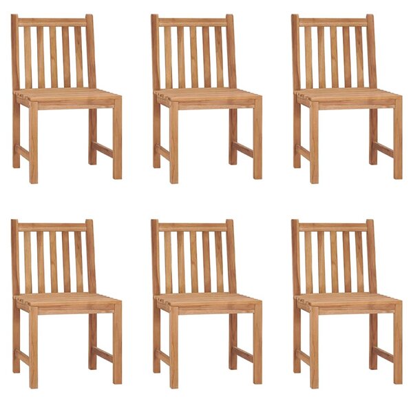 Zahradní židle s poduškami 6 ks masivní teak 3073129