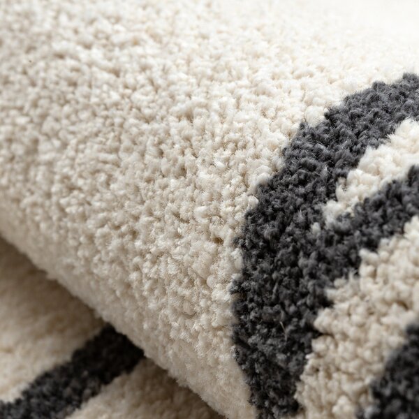 Dywany Łuszczów, Kusový koberec Fusion 8297 cream/dark grey, 80x150, bílá, kancelář