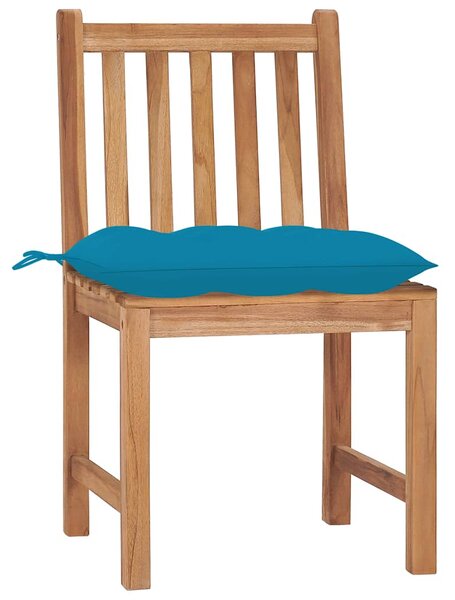Zahradní židle 4 ks s poduškami masivní teak 3073107