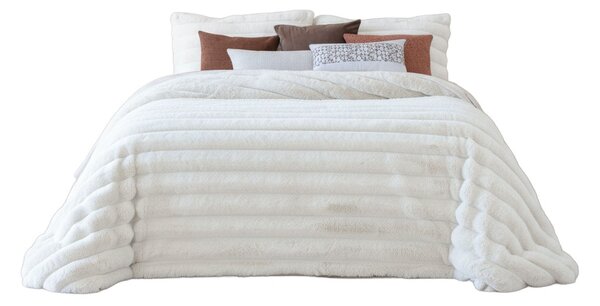 Textil Antilo Hřejivý přehoz Cedric White, bílý, se 2 povlaky na polštáře 270x270 cm