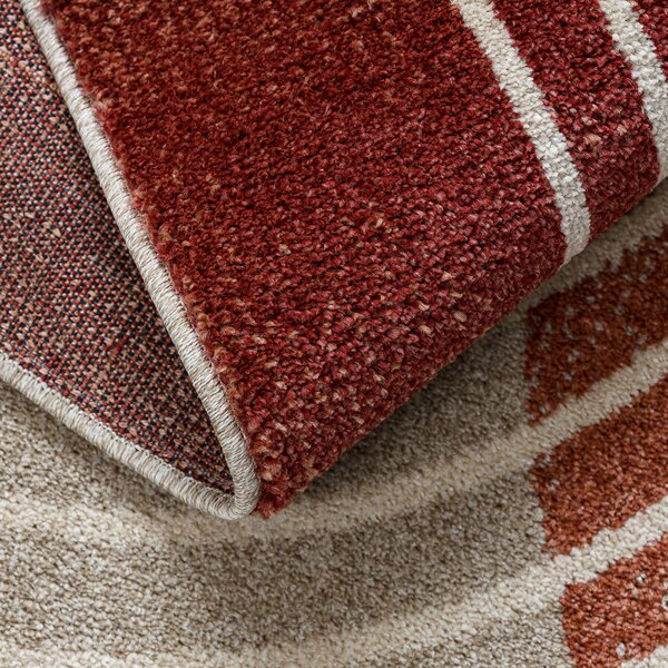 Dywany Łuszczów, Kusový koberec Fusion 0810 beige/terra, 140x190, vícebarevná, kancelář