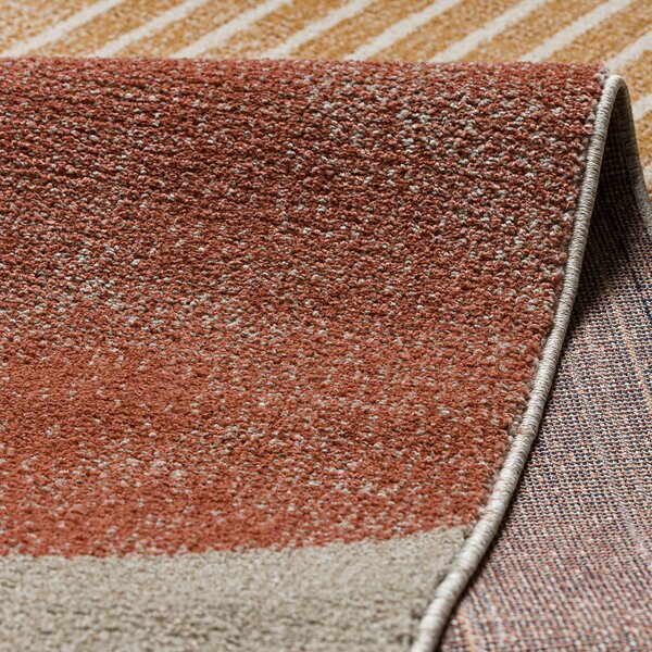 Dywany Łuszczów, Kusový koberec Fusion 0810 beige/terra, 140x190, vícebarevná, kancelář