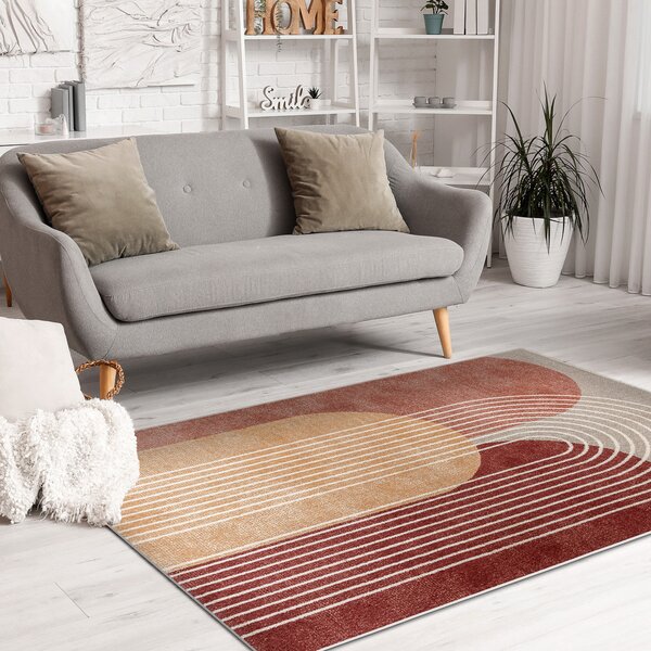 Dywany Łuszczów, Kusový koberec Fusion 0810 beige/terra, 140x190, vícebarevná, kancelář