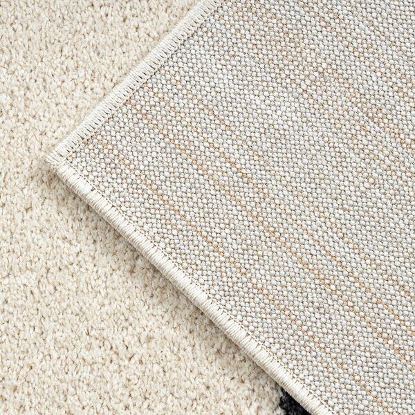 Dywany Łuszczów, Kusový koberec Fusion 8297 cream/dark grey, 80x150, bílá, kancelář