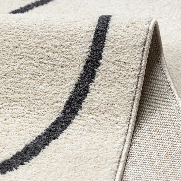 Dywany Łuszczów, Kusový koberec Fusion 8297 cream/dark grey, 80x150, bílá, kancelář