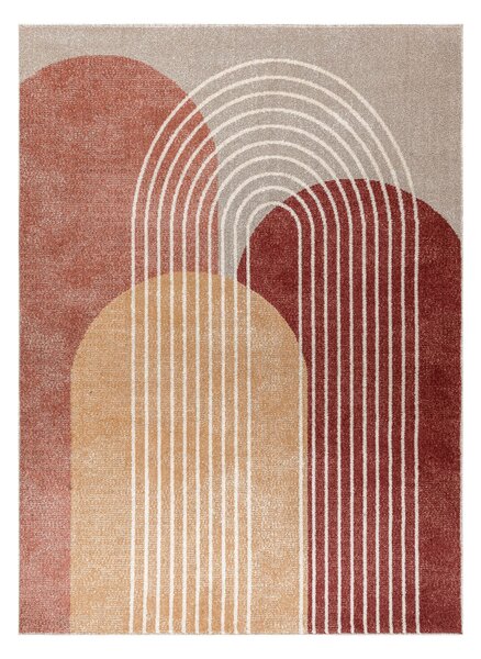 Dywany Łuszczów, Kusový koberec Fusion 0810 beige/terra, 140x190, vícebarevná, kancelář