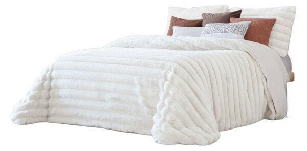 Textil Antilo Hřejivý přehoz Cedric White, bílý, se 2 povlaky na polštáře 270x270 cm