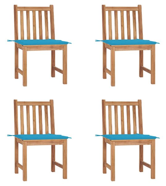 Zahradní židle s poduškami 4 ks masivní teak 3073092