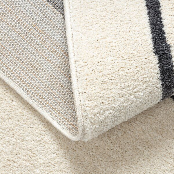Dywany Łuszczów, Kusový koberec Fusion 8297 cream/dark grey, 80x150, bílá, kancelář