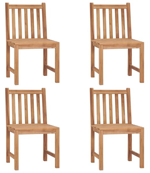 Zahradní židle 4 ks s poduškami masivní teak 3073108