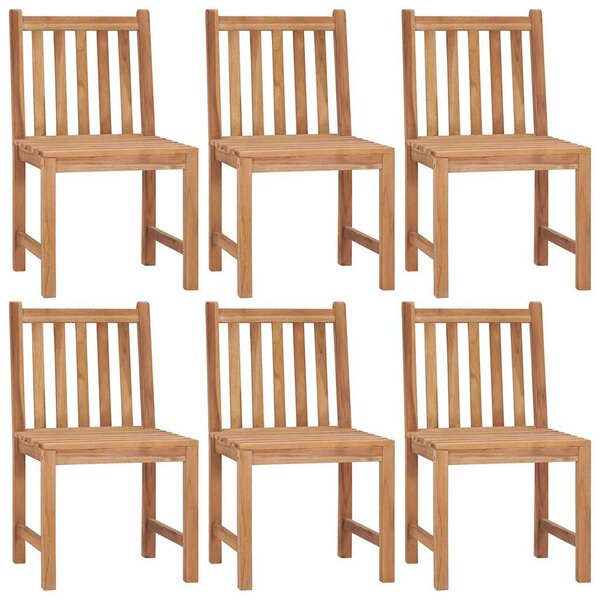 Zahradní židle 6 ks s poduškami masivní teak 3073135