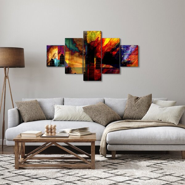 Obraz - Barevná abstrakce města (125x70 cm)