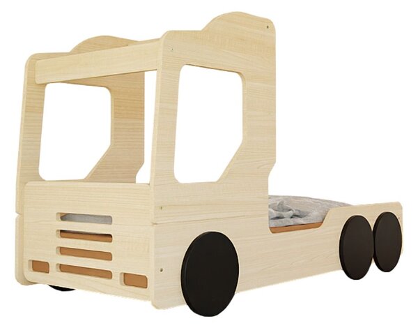 Dětská auto postel ve tvaru náklaďáku TRUCKY - Bílá, 80x190 cm