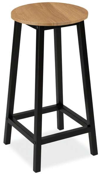 Loftová barová židle FLINT – dekor dub Modern Oak